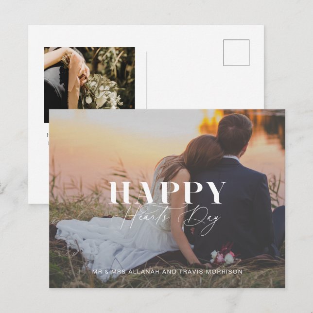Happy Hearts Day Photo Valentine's Day Postcard (Front/Back)