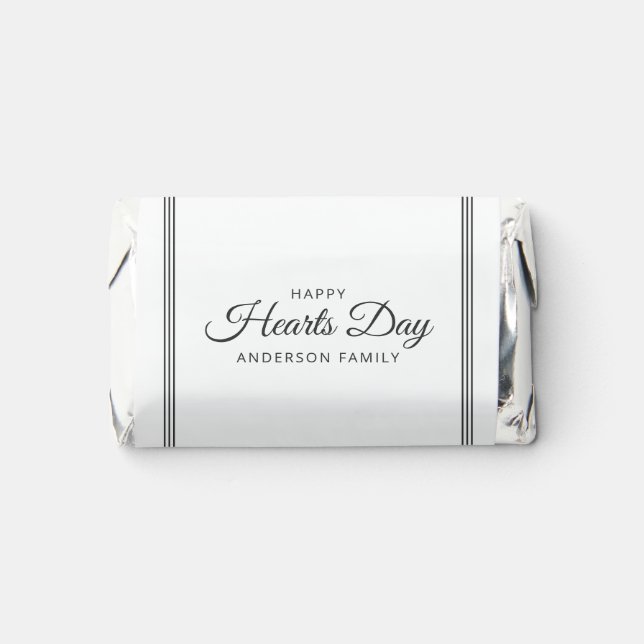 Happy Hearts Day Simple Modern Elegant Chic Hershey's Miniatures (Front)