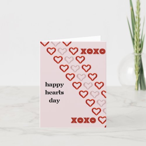Happy Hearts Day Valentines Day Holiday Card