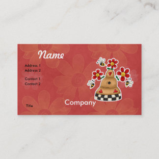 Happy Hearts N Flowers Bee Hive Business Card