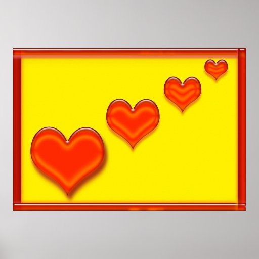 Happy hearts posters | Zazzle