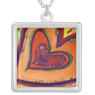 Happy Hearts Silver Necklace Jewelry Charm