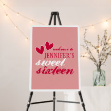 Happy Hearts Sweet Sixteen Foam Boards