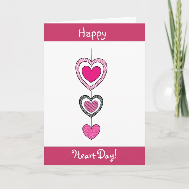 Happy Hearts Valentine's Day Card (Front)
