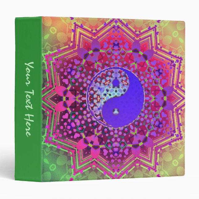 Happy Hearts Yin Yang Colourful Binder (Front/Spine)