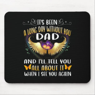Happy Heavenly Birthday Father In Heaven Memorial  Mouse Pad