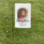 Happy Heavenly Birthday | Photo Memorial Garden Flag<br><div class="desc">Create your own funeral outdoor memorial sign featuring a photo of your loved one, the beautiful saying "HAPPY HEAVENLY BIRTHDAY DAUGHTER'' (can be changed to dad, daddy, grandpa, uncle, mom, sister, grandma, aunt etc) their name, dates and a personal message. Perfect tribute for funerals, vigils, rememberance, birthday and memorial services....</div>