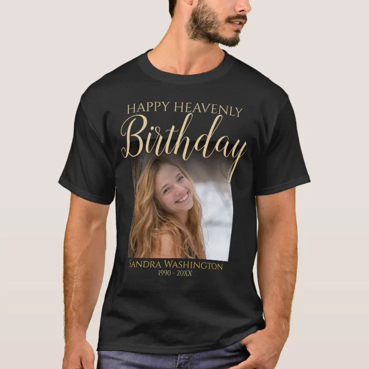 Happy heavenly birthday shirts Clearance
