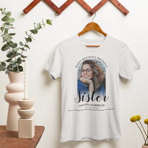 Happy Heavenly Birthday   Photo Memorial T-Shirt