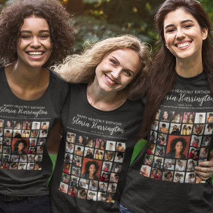 Happy Heavenly Birthday   Photo Tribute Memorial T-Shirt