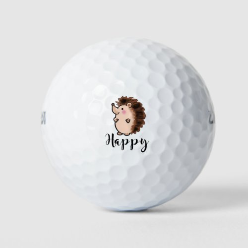 Happy hedgehog animal golf balls