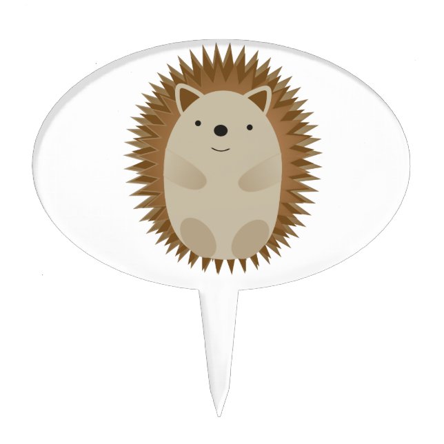 Happy Hedgehog Cake Topper (Front)