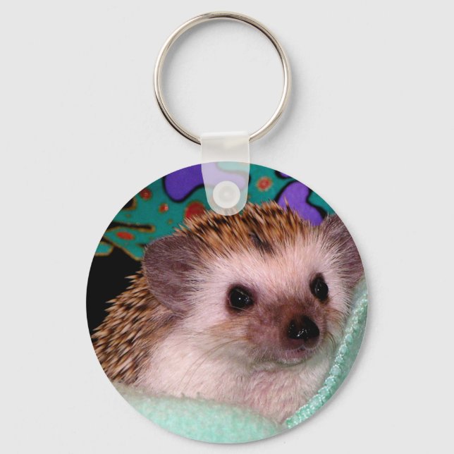 Happy Hedgehog Keychain (Front)