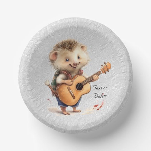 Happy Hedgehog Watercolor Paper Bowl