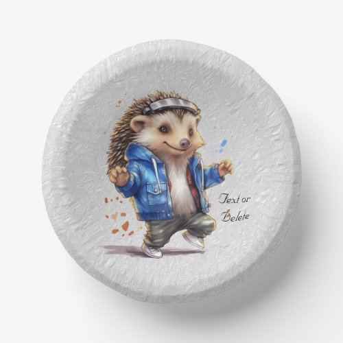 Happy Hedgehog Watercolor Paper Bowl