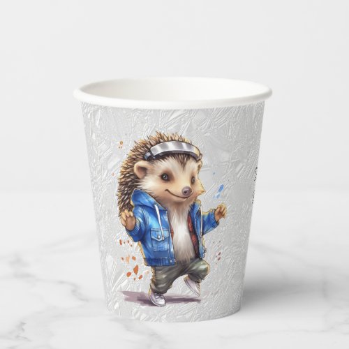 Happy Hedgehog Watercolor Paper Cups