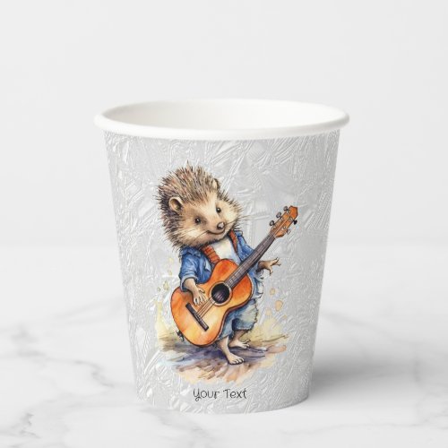 Happy Hedgehog Watercolor Paper Cups