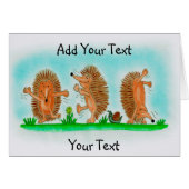 Happy Hedgehogs Drawing (Front Horizontal)