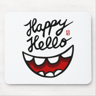 Happy Hello BIG Smile Mouse Pad