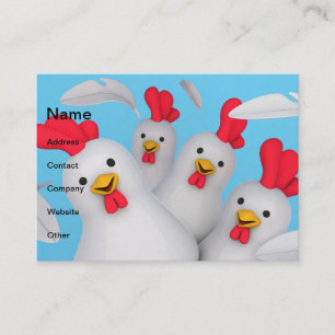 Happy hen clipart business card