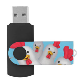 Happy hen clipart flash drive