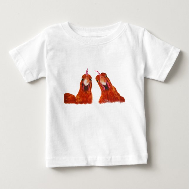 Happy Hens Chicken ' HARRIET & HUMBUG ' Baby/Kids Baby T-Shirt (Front)