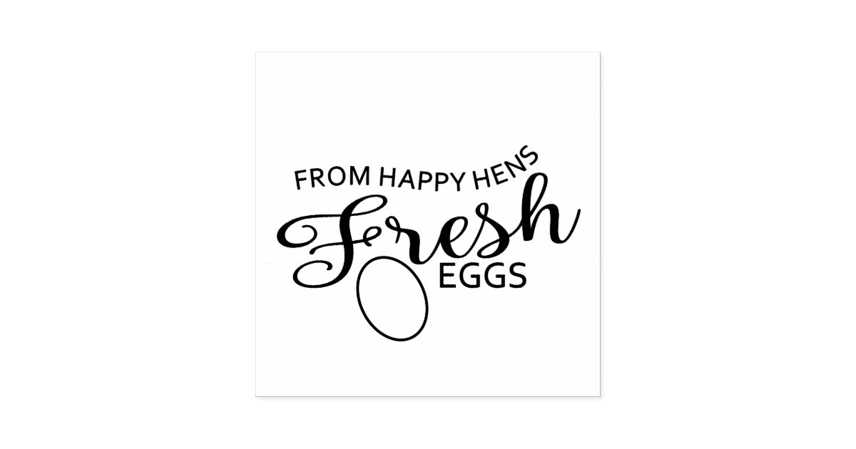 Fresh Eggs Your Name Chicken Hens Egg Stamp