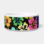 Happy Hibiscus Bowl<br><div class="desc">Treat your pet to a tropical vacation every meal with this vibrant hibiscus patterned bowl. Colorful and dramatic... not your average pet bowl!</div>