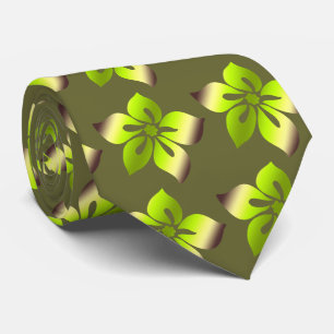Happy Hibiscus Hawaiian Two-sided Printed Tie