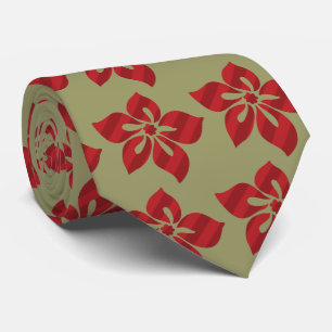Happy Hibiscus Stripe Hawaiian Two-sided Printed Neck Tie