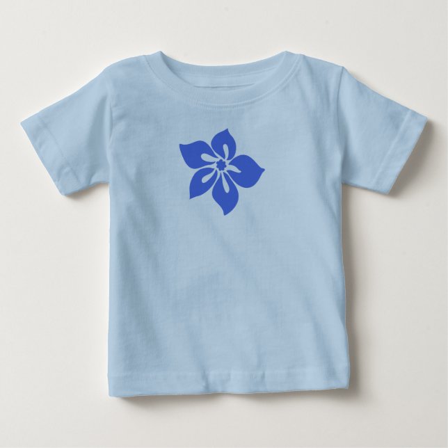 Happy Hibiscus Tropical Floral Baby T-Shirt (Front)