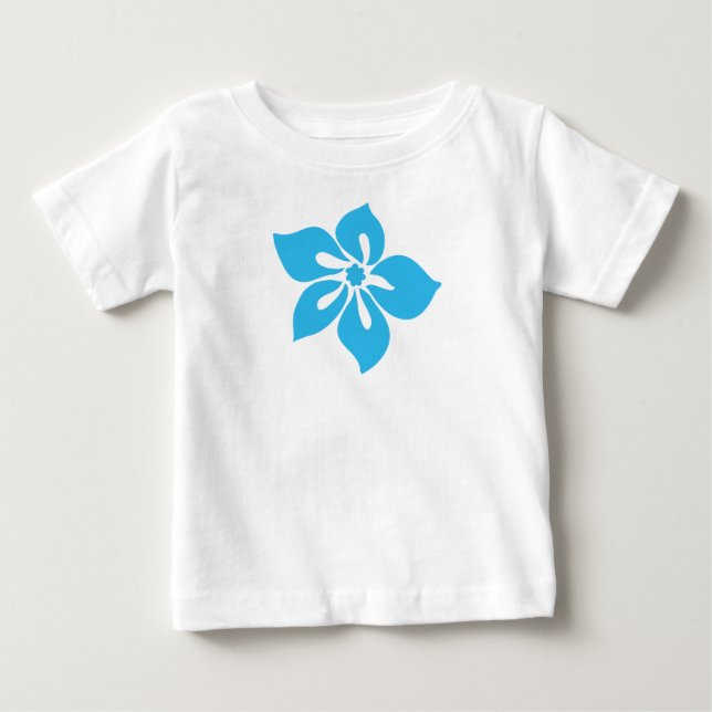 Happy Hibiscus Tropical Floral Baby T-Shirt (Front)