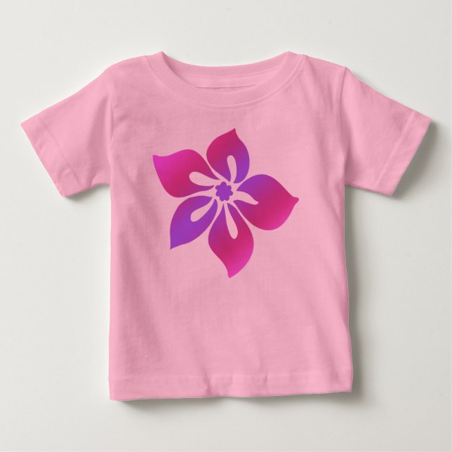Happy Hibiscus Tropical Floral Blend Baby T-Shirt (Front)
