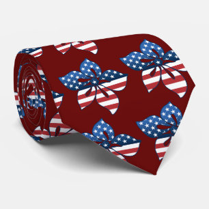 Happy Hibiscus USA Necktie