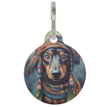 Happy Hippie Dachshund customizable