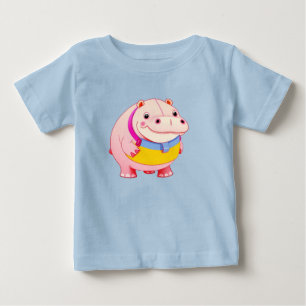 Happy Hippo Character Baby T-Shirt