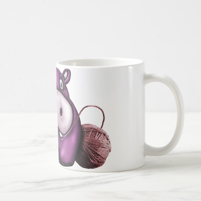 Happy Hippo Crochet Hippo Coffee Mug (Right)