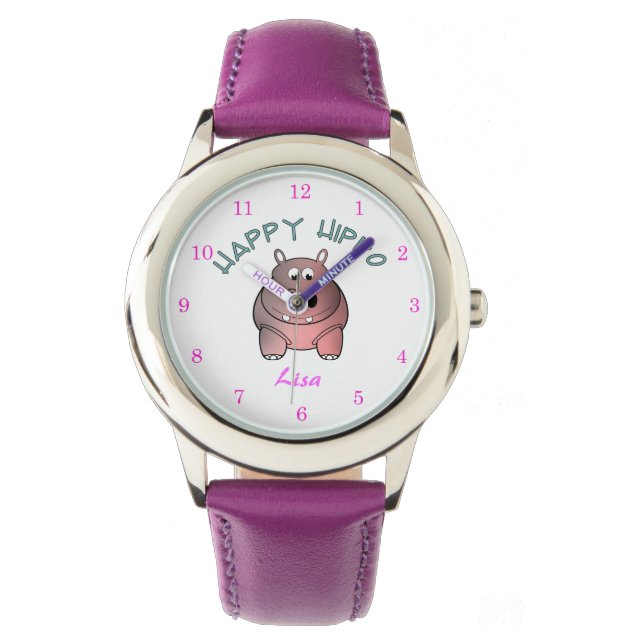 Happy Hippo Kid's Watch (Front)