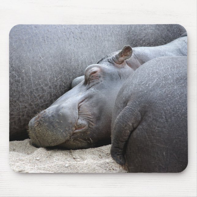 Happy hippo mousemat mouse pad (Front)