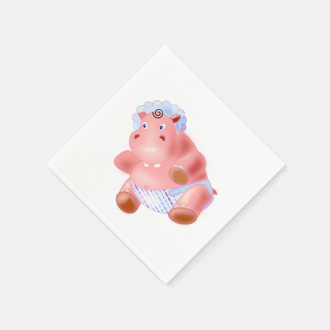Happy Hippo Napkins (Corner)