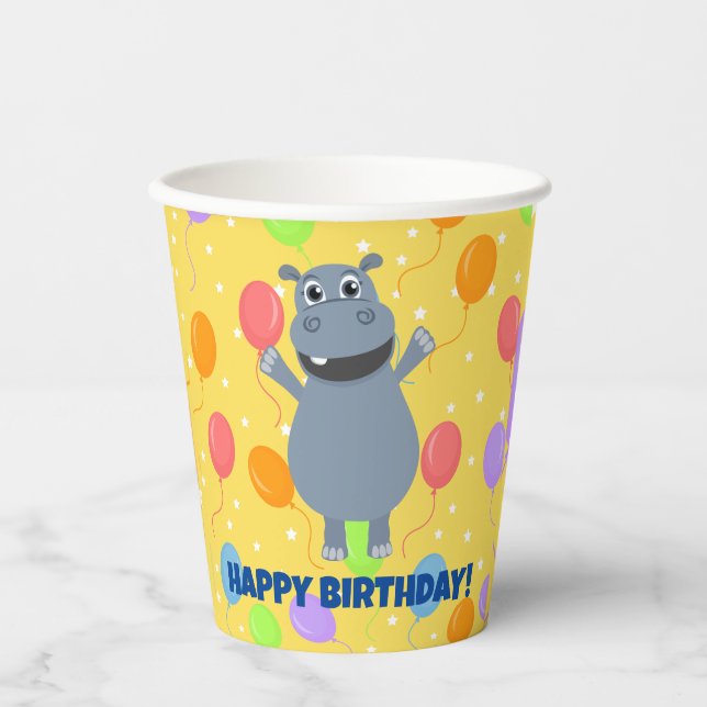 Happy Hippo Paper cup (Front)