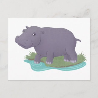 Happy Hippo Postcard