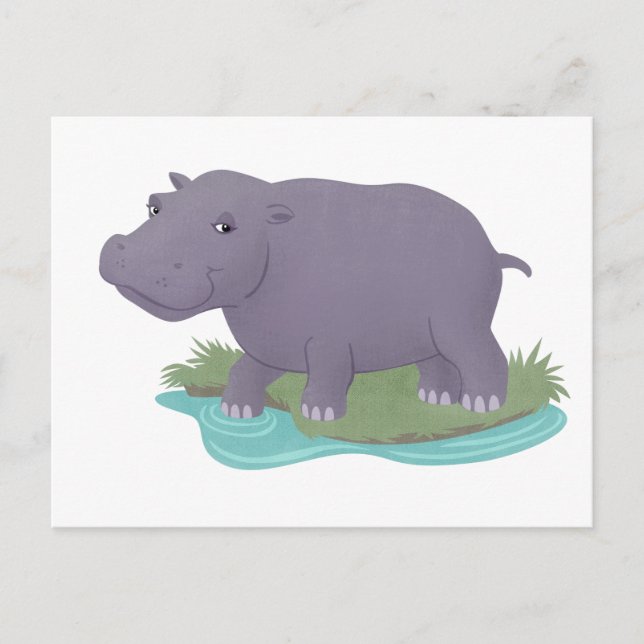 Happy Hippo Postcard (Front)