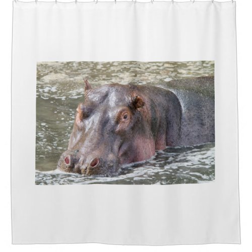 Happy Hippo Shower Curtain