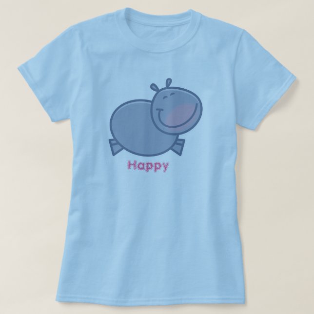Happy Hippo T-Shirt (Design Front)