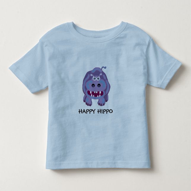 happy hippo toddler t-shirt (Front)