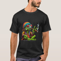 Happy Hippy Iguana Smoking Cigar Art