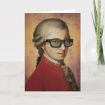 Happy Hipster Mozart Funny Glasses Card