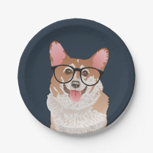 corgi paper plates