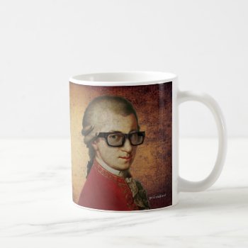 Happy Hipster Wolfgang Amadeus Mozart Coffee Mug by StrangeStore at Zazzle